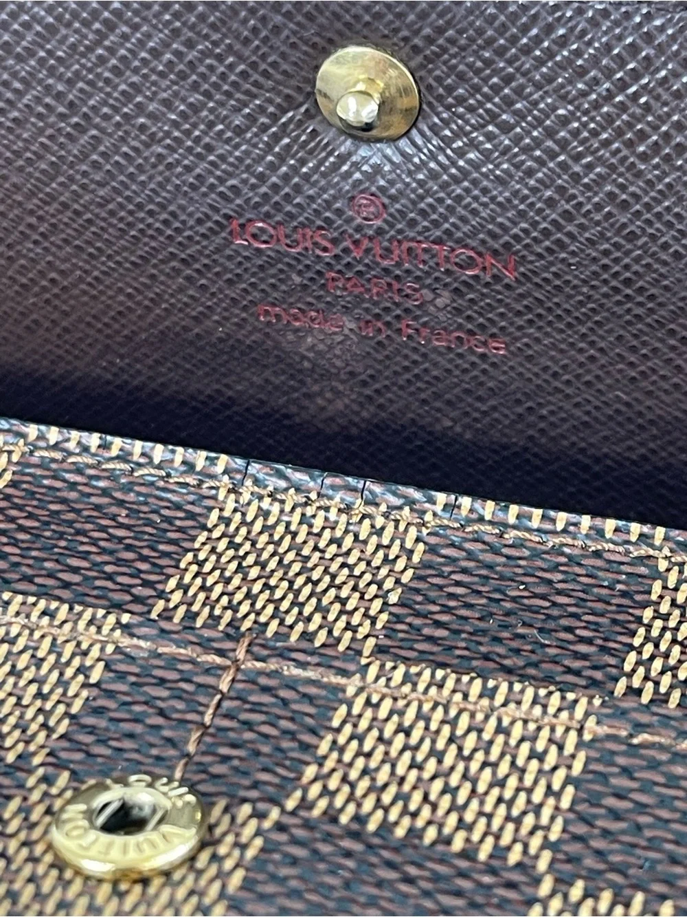 Louis Vuitton Sarah Wallet in Damier Ebene canvas
